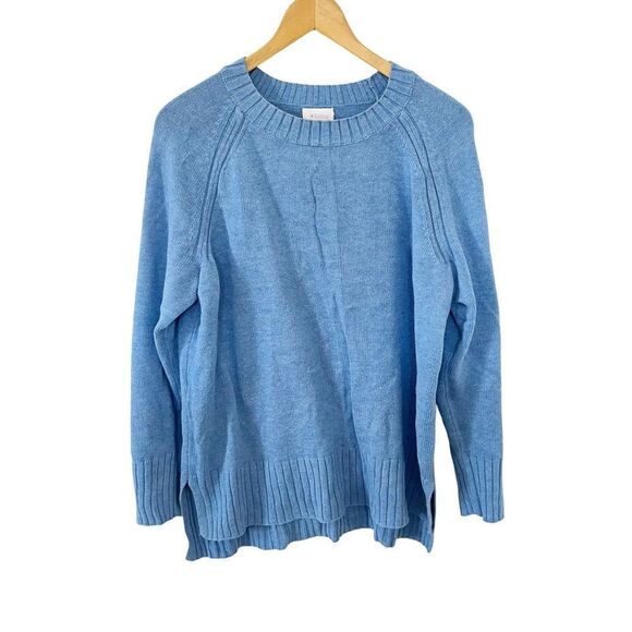 Old Navy Blue Rib-Knit Crewneck Sweater - Picture 2 of 7